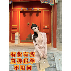 批发Hotdog 热狗很辣赫斯玫瑰 圣诞甜心 新年圣诞红色荡领<b class='q'>连衣裙</b>