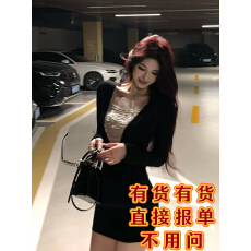批发纯欲性感包臀裙子<b class='q'>时尚</b>修身显瘦法式小众设计感<b class='q'>连衣裙</b>