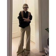 批发复古高级感加绒<b class='q'>牛仔裤</b>女2025款冬季韩版高个子慵懒风遮肉通勤长裤