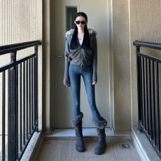 批发怀旧蓝加绒牛仔<b class='q'>裤</b>高腰小脚<b class='q'>裤</b>小个子紧身弹力显瘦显高铅笔<b class='q'>裤</b>