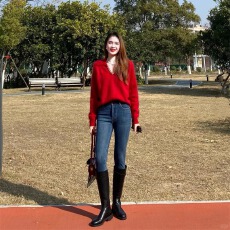 批发2026春季新款紧身性感辣妹铅笔小脚牛仔裤子女修身<b class='q'>铅笔裤</b>子