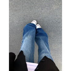 批发高个子加长版牛仔<b class='q'>裤</b>女春季辣妹复古<b class='q'>大码</b>胖mm显瘦直筒阔腿拖地长<b class='q'>裤</b>