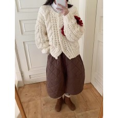 批发韩系慵懒短款<b class='q'>手工</b><b class='q'>毛衣</b>外套ins重工软糯温柔<b class='q'>手工</b>麻花<b class='q'>毛衣</b>外套开衫