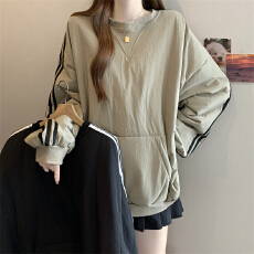 批发<b class='q'>实拍</b>~<b class='q'>大码</b>胖MM新款设计感圆领简约棉服外套遮肉显瘦上衣