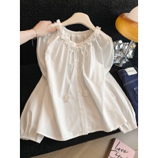 批发实拍甜美立体花朵长袖<b class='q'>衬衫女</b>2026春季新款设计感小众宽松显瘦上衣