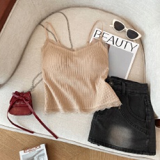 批发实拍春夏季<b class='q'>新款</b>吊带美背女性感蕾丝拼接显瘦无痕舒适外穿内搭抹胸