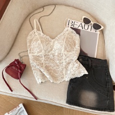 批发实拍春夏季性感<b class='q'>蕾丝</b>带胸垫美背女辣妹百搭外穿内搭舒适抹胸吊带