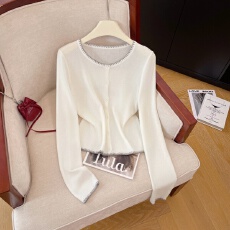 批发实拍春季新款显瘦舒适针织防晒开衫女设计感撞色宽松百搭外穿长袖