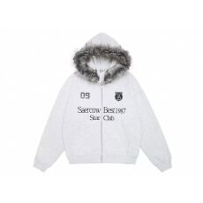 批发高品质【纯棉复合银狐绒420克】毛领拼接<b class='q'>开衫</b>口袋拉链外套