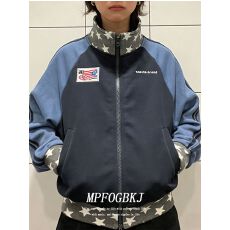 批发美式复古星星立领<b class='q'>运动</b>开衫卫衣外套女秋季拼接撞色短款<b class='q'>上衣</b>