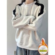 批发【华棉复贝贝】无帽卫衣<b class='q'>男</b>女秋冬加绒加厚<b class='q'>长袖</b><b class='q'>T</b><b class='q'>恤</b>圆领内搭打底衫