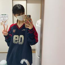 批发【纯棉】美式复古V领长袖t恤女秋冬小众设计感球服<b class='q'>卫衣</b><b class='q'>外套</b>潮