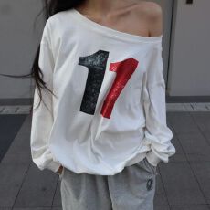 批发【斜领】曼巴棉300克 后包领彩色内外同色印花长袖宽松<b class='q'>套头卫衣</b><b class='q'>女</b>