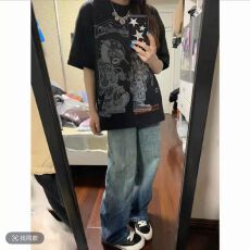 批发印花+防伪扣吊牌（纯棉220克）短袖，M-2XL