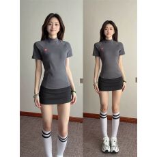 批发绣花+防伪扣吊牌（40支纯棉220克）2个颜色，短袖S-XL