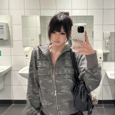 批发美式复古做旧宫廷风拿破仑排扣秋季休闲连帽卫衣<b class='q'>男</b>女开衫外套潮流