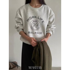 韩国东大门2025秋装新款时尚加绒加厚卫衣字母印花休闲宽松上衣