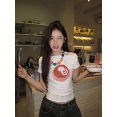 批发【1*1纯棉 常规款正肩常规<b class='q'>短袖</b> 高弹力新款夏季修身显瘦洋气上衣