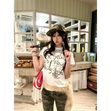 批发1*1纯棉 常规款正肩常规<b class='q'>短袖</b> 高弹力新款夏季修身显瘦洋气上衣