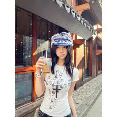 批发1*1纯棉 常规款正肩常规<b class='q'>短袖</b> 高弹力新款夏季修身显瘦洋气上衣