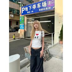 批发1*1纯棉 常规款正肩常规<b class='q'>短袖</b> 高弹力新款夏季修身显瘦洋气上衣