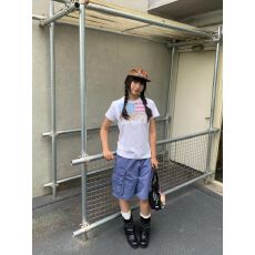 纯棉！美式复古印花短袖t恤女夏季短款弹力修身显瘦休闲上衣