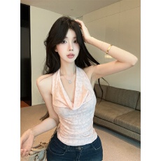 批发已出货 蕾丝斜肩上衣女<b class='q'>夏</b>季设计感蝴蝶结系带露肩抹胸