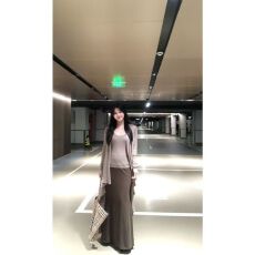 批发已出货 韩系气质慵懒感不规则开衫吊带背心半身裙