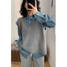 批发已出货 V领针织马甲女外穿2026年春季新款百搭叠穿坎肩毛衣背心