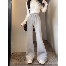 批发已出货 阔腿裤秋<b class='q'>冬</b>季休闲慵懒运动宽松卫裤长裤喇叭裤美外穿裤