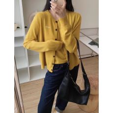 批发已出货 圆领单排扣长袖开衫+背心两件套<b class='q'>针织衫</b>女春季款显瘦套装