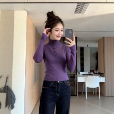 批发已出货 修身显瘦独特漂亮内搭打底针织衫上衣