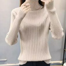 批发已出货 高领毛衣女2026年春季新款内搭显瘦一体绒打底套头针织衫