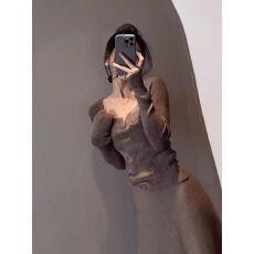 批发已出货 方领针织打底衫女内搭早秋季洋气超好看的修身显瘦上衣