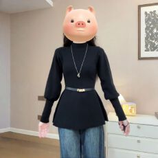 批发已出货 半高领毛衣女秋冬加厚可外穿大码胖mm收腰打底针织上衣