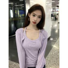 批发已出货 女<b class='q'>秋</b>季内搭吊带背心上衣两件套