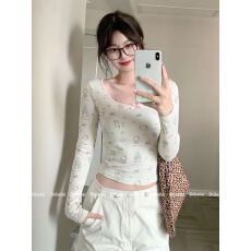 批发已出货 长袖T恤女2026春装新款外穿纯欲性感打底衫修身上衣服