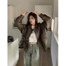 批发已出货 小香风<b class='q'>皮衣</b>短外套新款春季美式小个子皮夹克春秋上衣