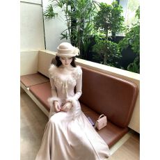 批发已出货 收腰修身连衣裙减龄漂亮独特仙女裙2026年<b class='q'>冬</b>季