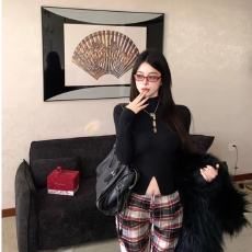 批发已出货 长袖针织衫女春季开叉修身内搭<b class='q'>毛衣</b>辣妹打底衫上衣