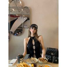 美式复古辣妹风假两件设计感小众吊带背心显瘦高级感上衣女