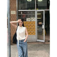 批发法式简约纯欲风不对称设计感小众吊带背心夏季新款上衣女