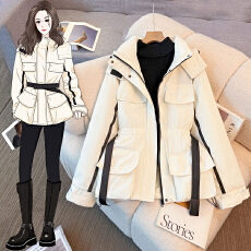 批发实拍<b class='q'>明星</b><b class='q'>同款</b>2025新款羽绒棉服冲锋衣女外套新款收腰超显瘦工装