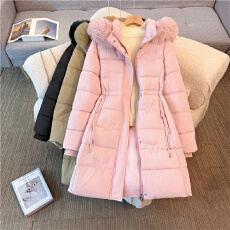 批发实拍羽绒棉服女冬季2025年新款大码胖mm派克棉衣棉袄<b class='q'>中长款</b>外套