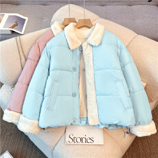 批发实拍新款羽绒绵服女短款小个子<b class='q'>韩版</b>宽松加厚连帽面包服保暖外套