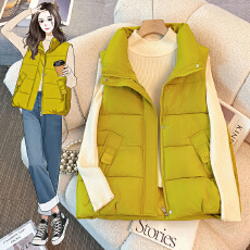 实拍大码女装胖mm羽绒棉马甲女冬季外穿坎肩背心马夹棉服外套