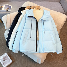 批发实拍羽绒棉服女新款冬季短款韩系加厚<b class='q'>男</b>女同款学院风宽松面包服