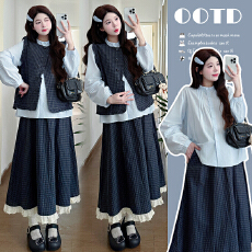 批发2026实拍~春季新款<b class='q'>森系</b>宽松大码孕妇三件套