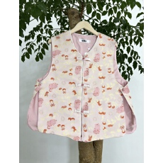 批发新中式国风真丝宋锦马甲背心女春秋新款外穿坎肩改良唐装马夹外套