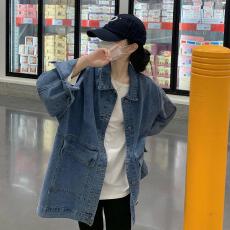 批发牛仔<b class='q'>外套</b>女春秋2025年新款<b class='q'>韩版</b>ins宽松bf百搭秋装休闲工装夹克潮